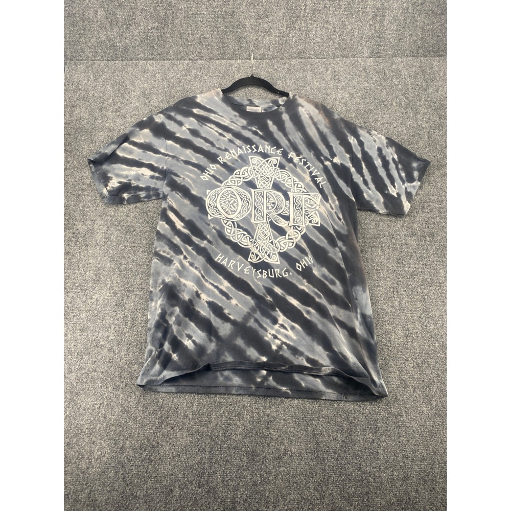 Port & Company Ohio Renaissance Festival Tie Dye T-Shirt Mens Large Black Celtic